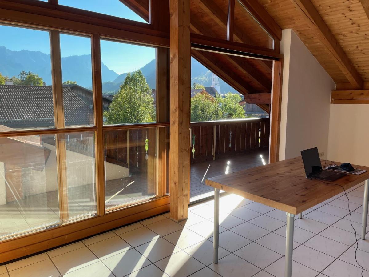 Dachgeschosswohnung Mit Traumhaftem Zugspitzblick Bei Garmisch Farchant Exteriér fotografie