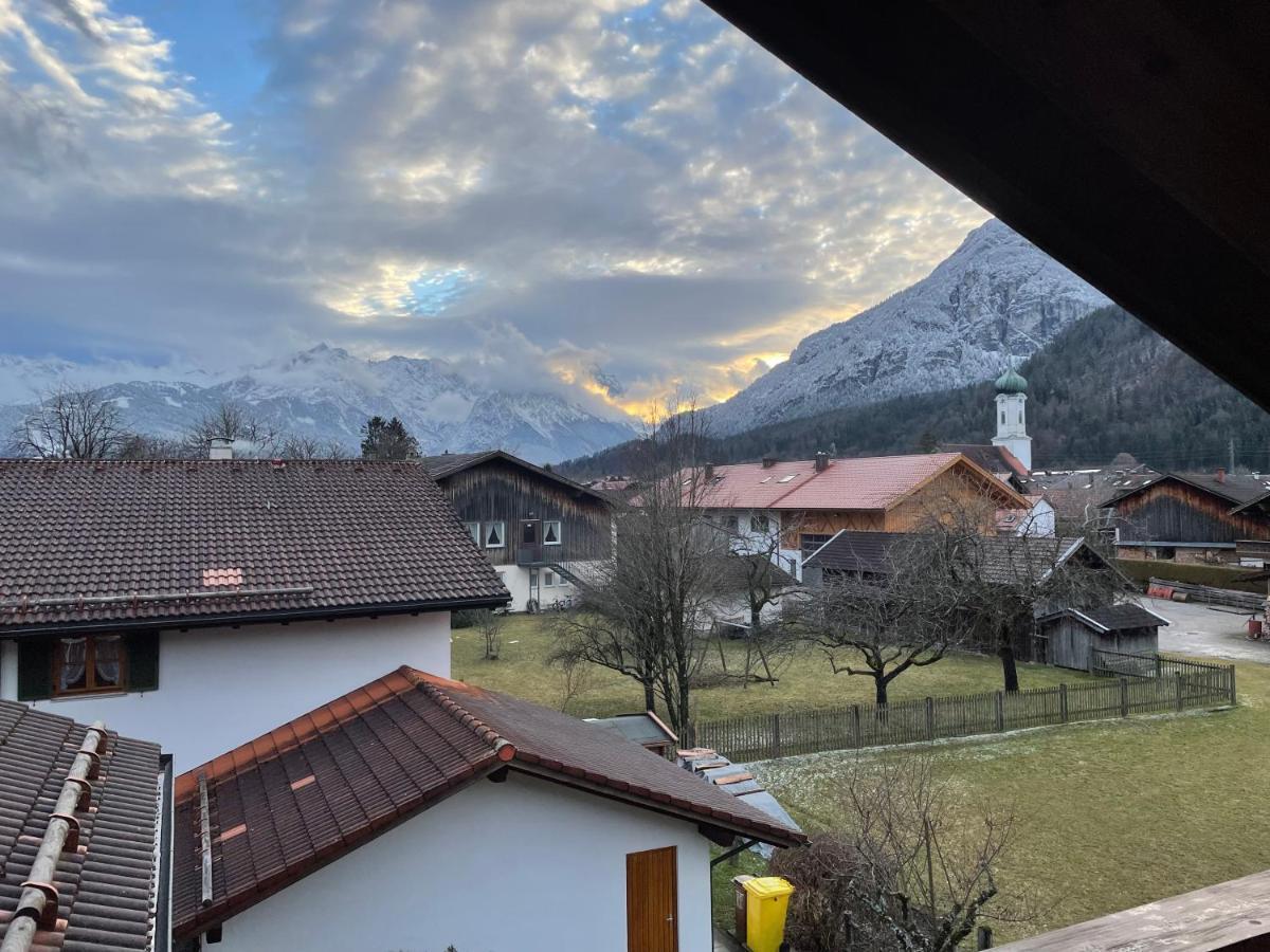 Dachgeschosswohnung Mit Traumhaftem Zugspitzblick Bei Garmisch Farchant Exteriér fotografie